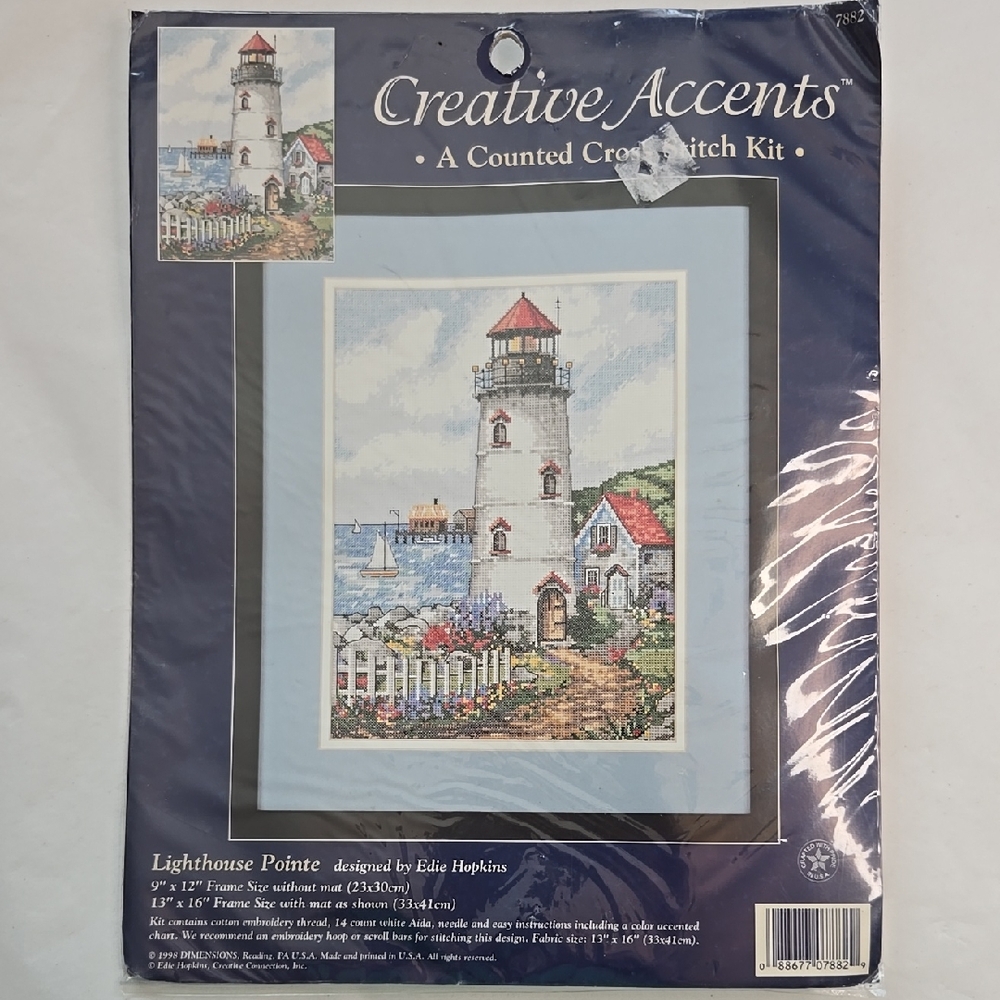 NWT Lighthouse Scene Counted Cross Stitch Kit
